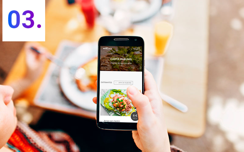 Carta digital con QR